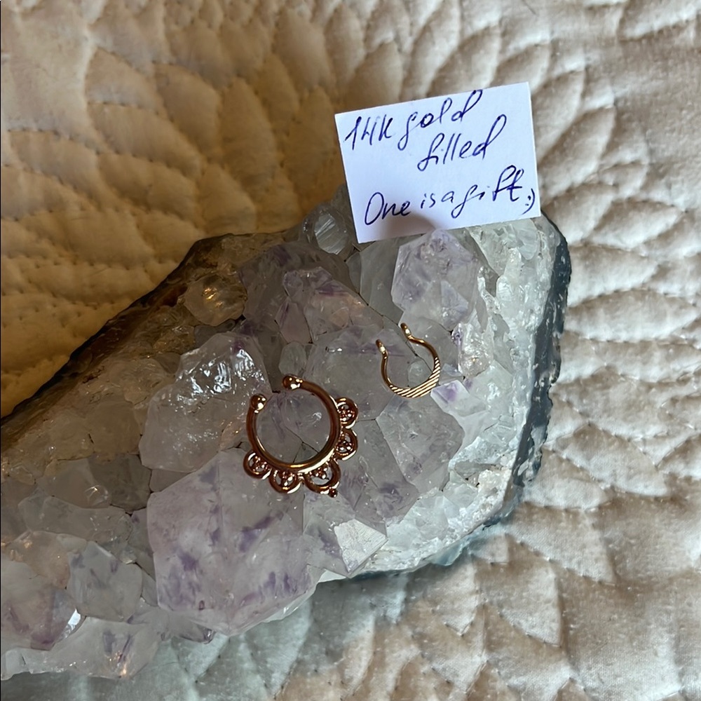 TWO Goldtone Septum Clips!